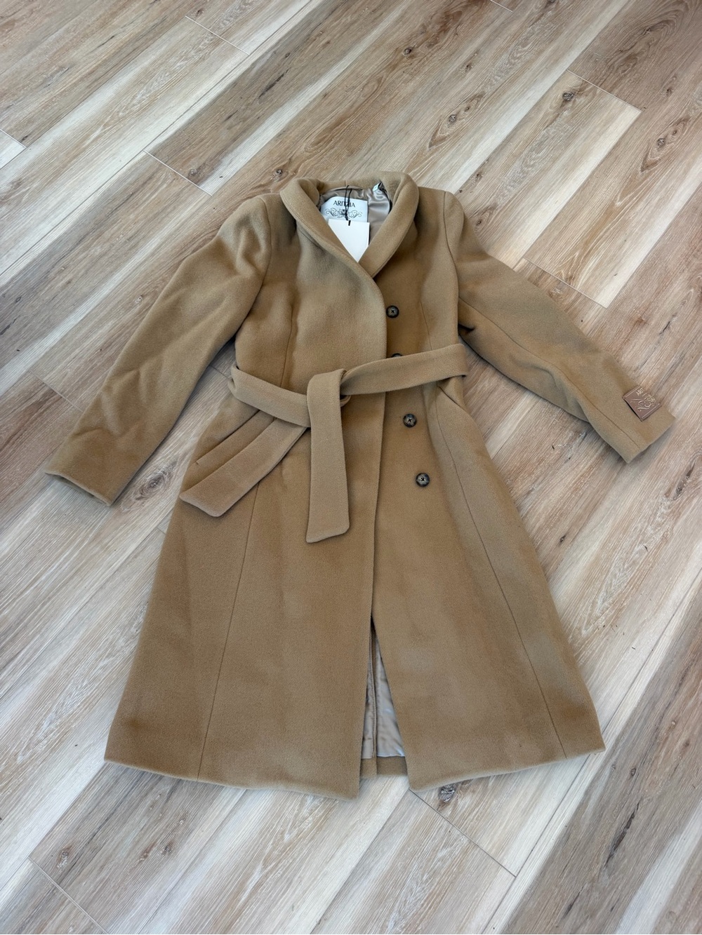 NWT Wool Blend Belted Camel Coat - Aritzia XS